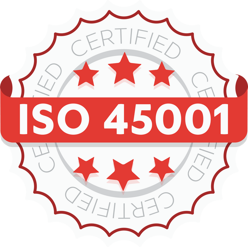 Sello de certificación ISO 45001